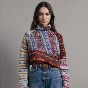 NWT Rag & Bone Hollis Wool Fair Isle Turtleneck
Cropped Fit Sweater